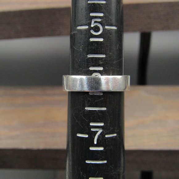 Size 6 Sterling Silver Thick Channel CZ Ring - Picture 6 of 8